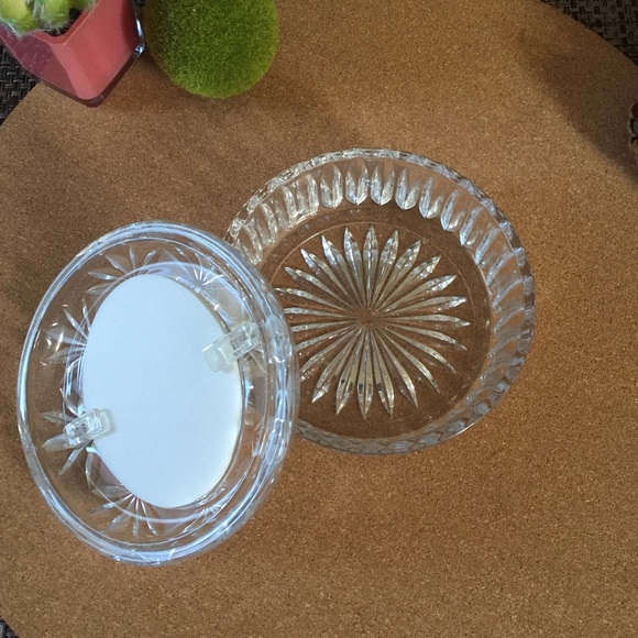 Vintage Clear Cut Glass Photo Jewelry Box - Picture 2 of 7